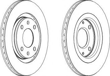 Disc frana PEUGEOT 206 Hatchback (2A/C) (1998 - 2016) FERODO DDF192-1 piesa NOUA