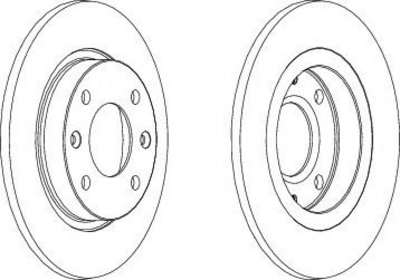 Disc frana PEUGEOT 206 Hatchback (2A/C) (1998 - 2016) FERODO DDF059 piesa NOUA