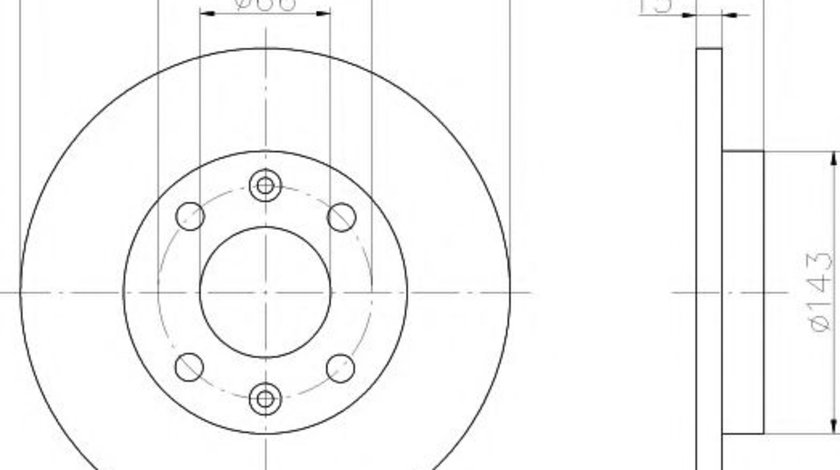 Disc frana PEUGEOT 206 Hatchback (2A/C) (1998 - 2016) TEXTAR 92092803 piesa NOUA