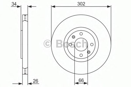 Disc frana PEUGEOT 207 (WA, WC) (2006 - 2016) BOSCH 0 986 479 288 piesa NOUA