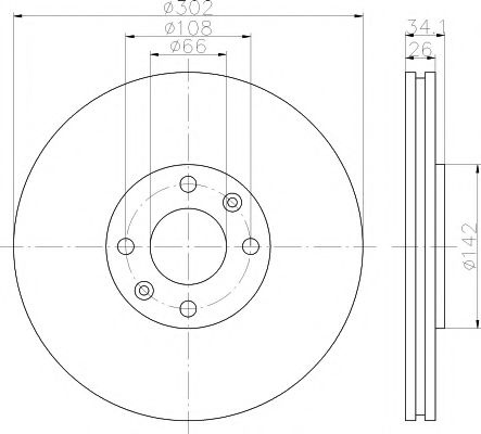 Disc frana PEUGEOT 207 (WA, WC) (2006 - 2016) TEXTAR 92133203 piesa NOUA