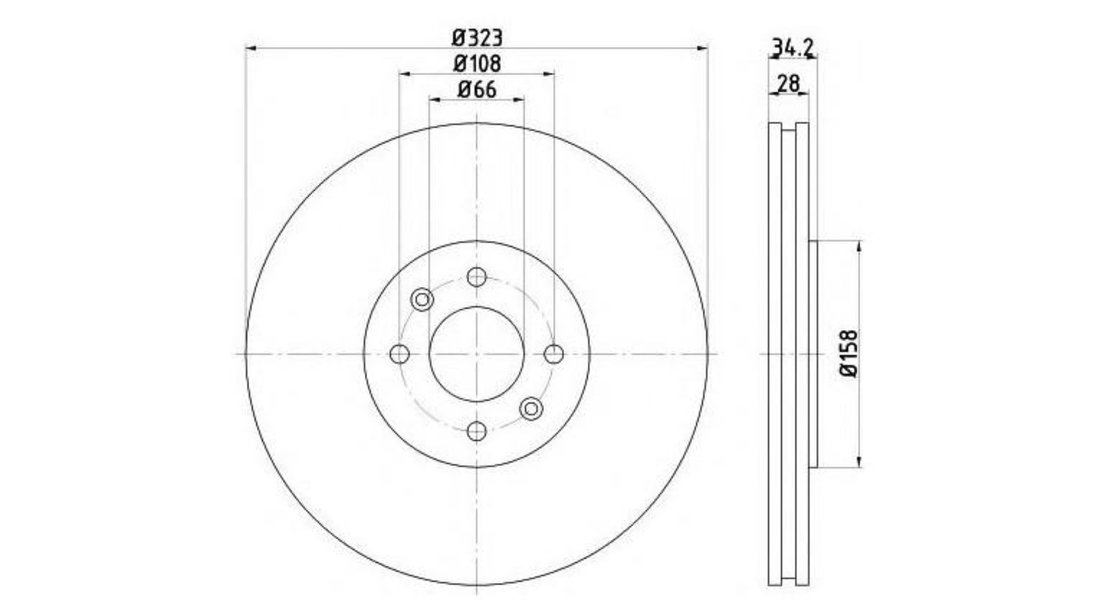 Disc frana Peugeot 208 2012-2016 #2 0986479A90