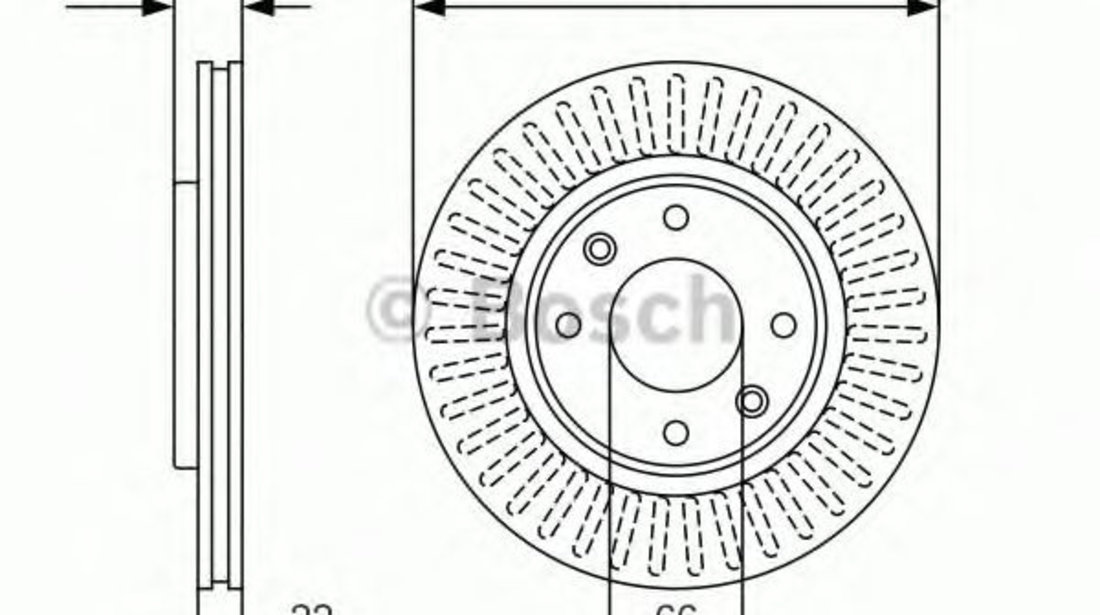 Disc frana PEUGEOT 208 (2012 - 2016) BOSCH 0 986 479 R63 piesa NOUA