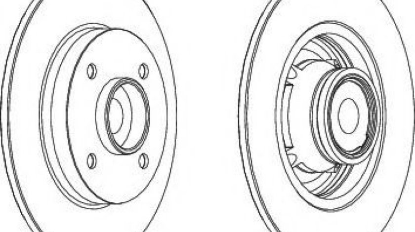 Disc frana PEUGEOT 208 (2012 - 2016) FERODO DDF1560-1 piesa NOUA