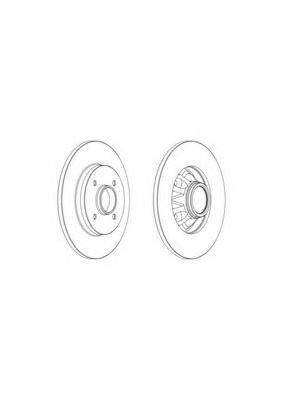 Disc frana PEUGEOT 3008 (2009 - 2016) FERODO DDF1791C-1 piesa NOUA
