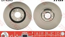 Disc frana PEUGEOT 3008 (2009 - 2016) TRW DF4363 p...