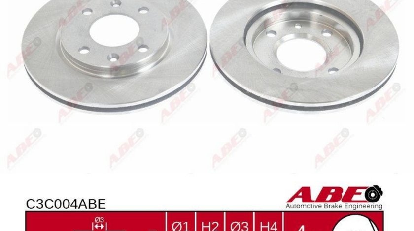 Disc frana PEUGEOT 306 7B N3 N5 Producator ABE C3C004ABE