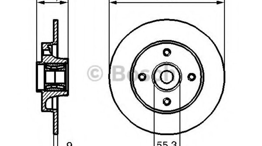 Disc frana PEUGEOT 307 (3A/C) (2000 - 2016) BOSCH 0 986 479 279 piesa NOUA