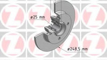 Disc frana PEUGEOT 307 (3A/C) (2000 - 2016) ZIMMER...