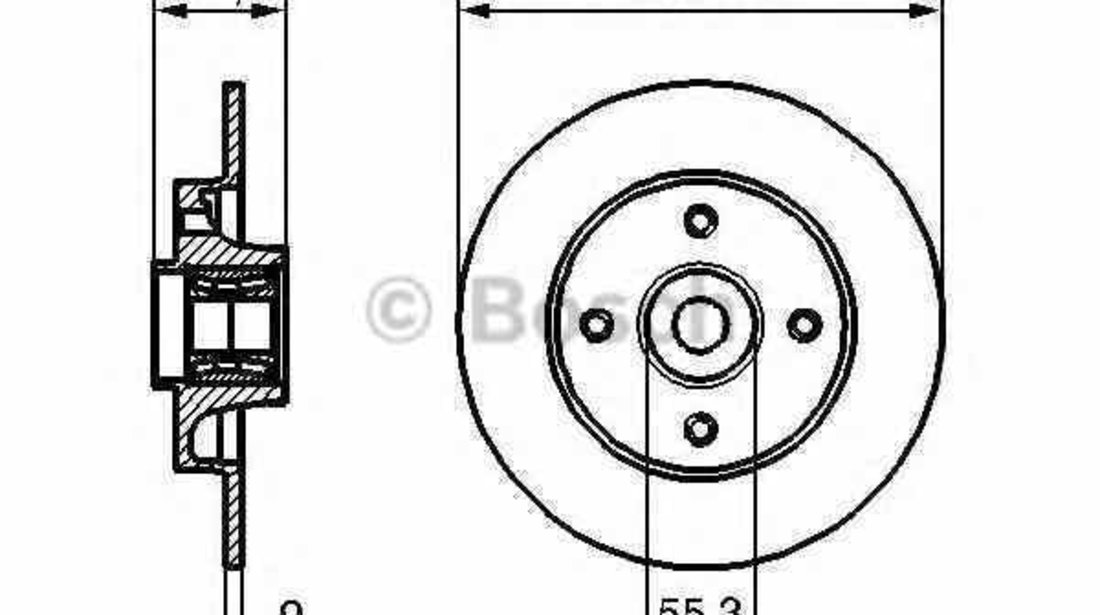 Disc frana PEUGEOT 307 3A/C BOSCH 0 986 479 279