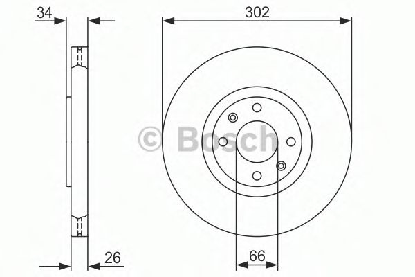 Disc frana PEUGEOT 307 CC (3B) (2003 - 2016) BOSCH 0 986 479 288 piesa NOUA