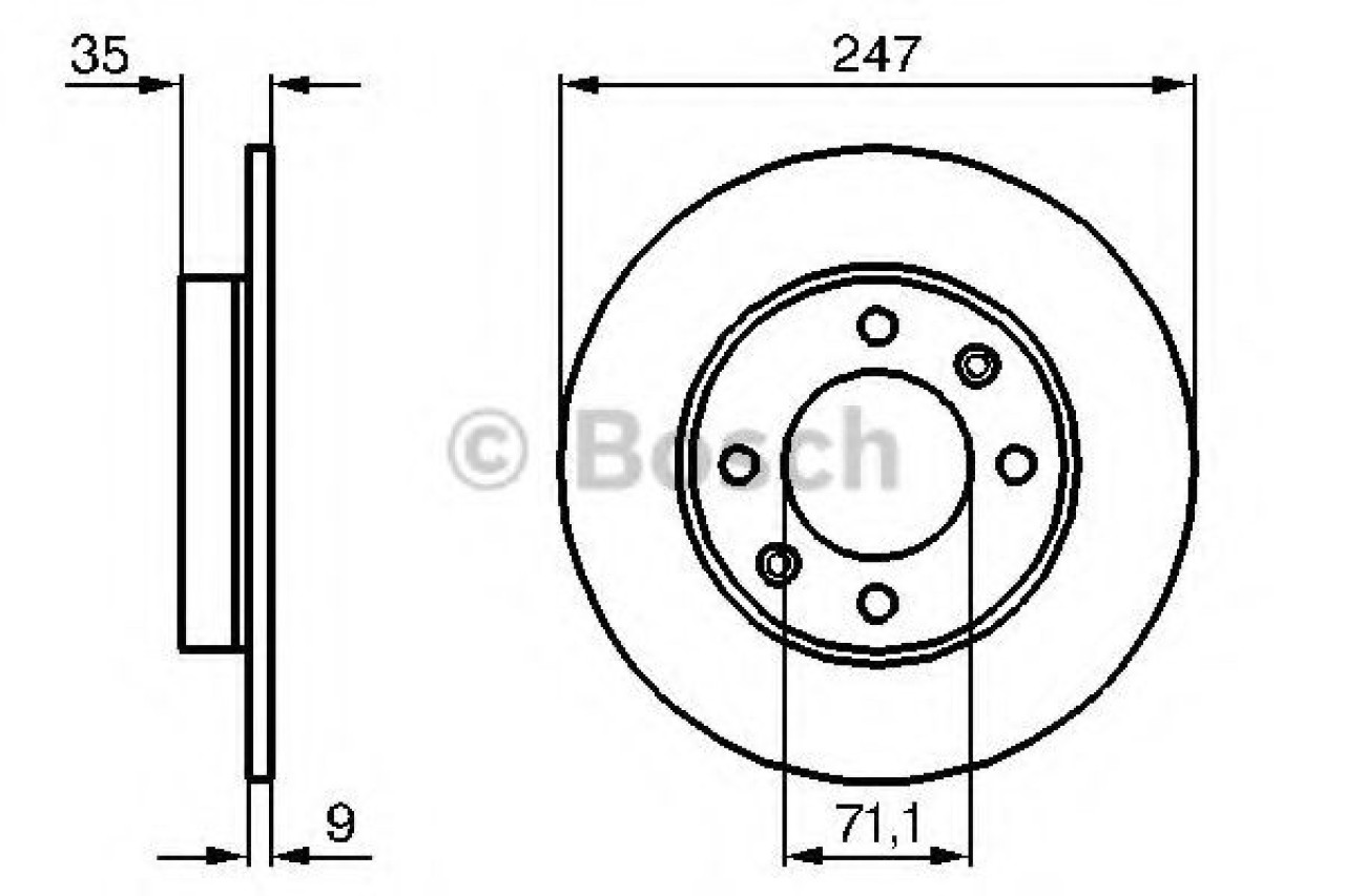 Disc frana PEUGEOT 307 Estate (3E) (2002 - 2016) BOSCH 0 986 479 B40 piesa NOUA