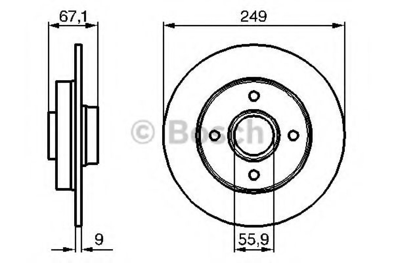 Disc frana PEUGEOT 307 Estate (3E) (2002 - 2016) BOSCH 0 986 479 219 piesa NOUA