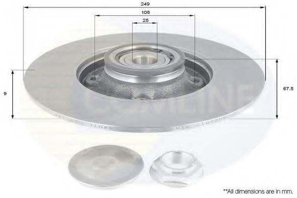 Disc frana PEUGEOT 307 SW (3H) (2002 - 2016) COMLINE ADC3017 piesa NOUA