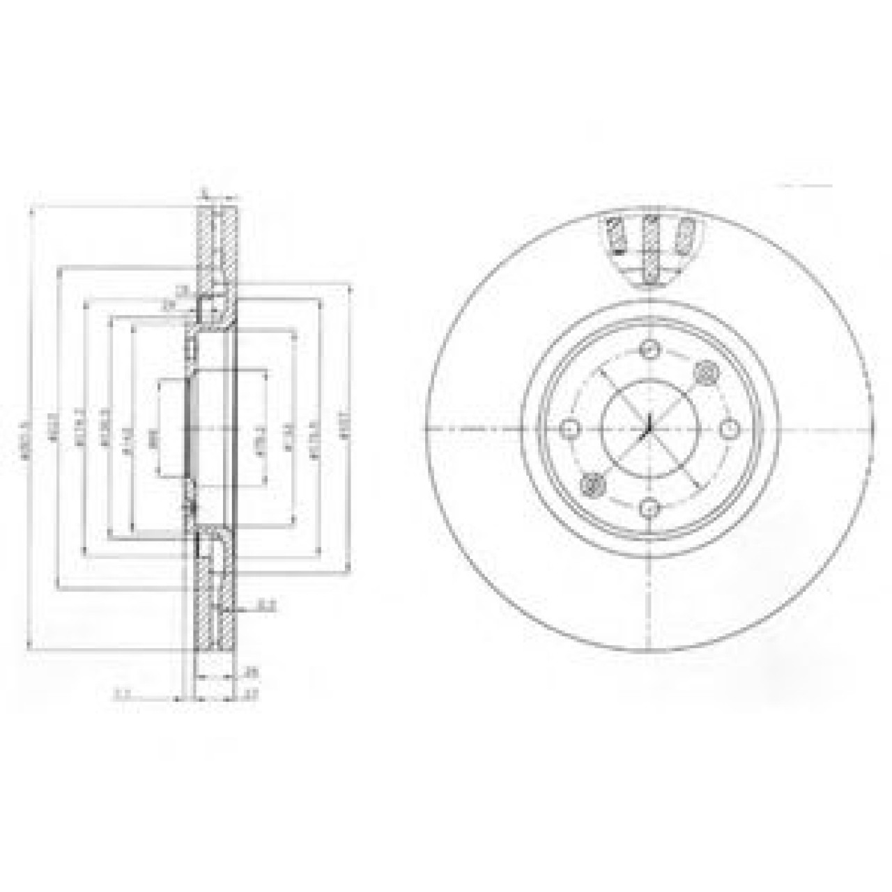 Disc frana PEUGEOT 307 SW (3H) (2002 - 2016) DELPHI BG4002 piesa NOUA
