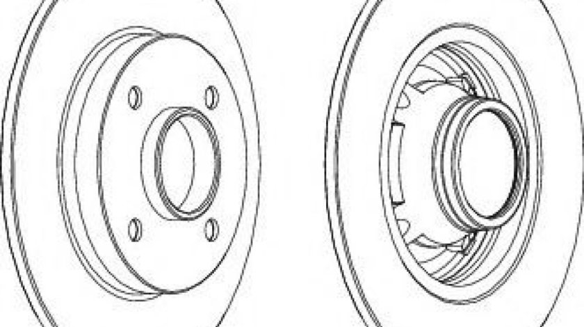 Disc frana PEUGEOT 307 SW (3H) (2002 - 2016) FERODO DDF1564C-1 piesa NOUA