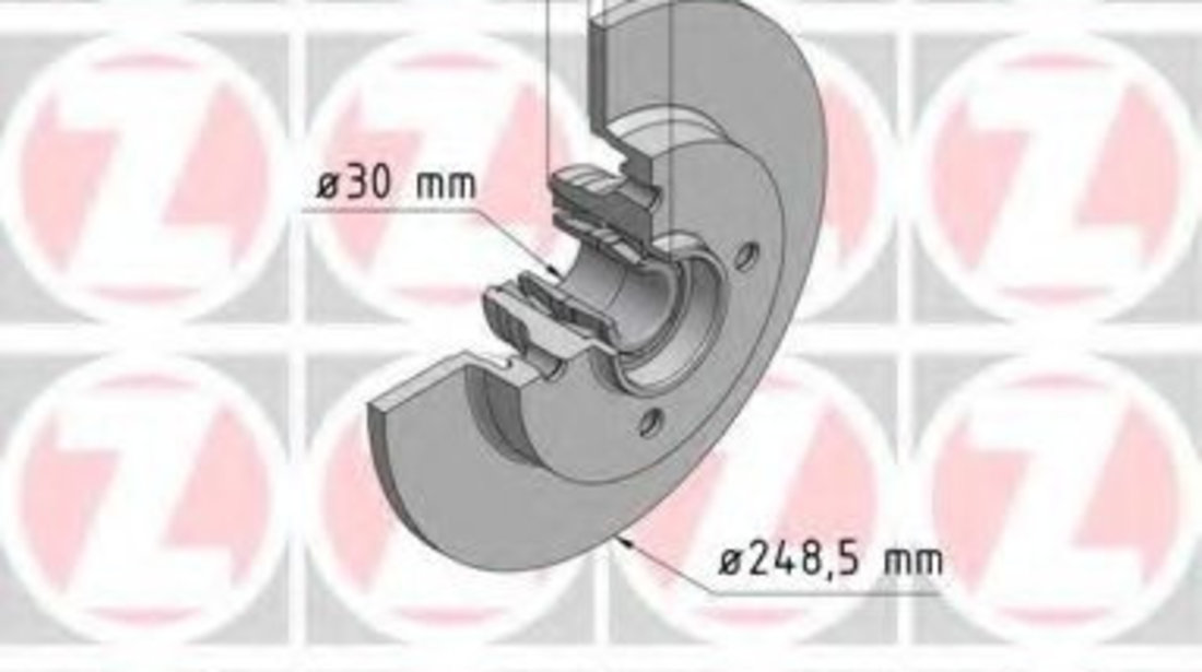 Disc frana PEUGEOT 307 SW (3H) (2002 - 2016) ZIMMERMANN 440.3115.00 piesa NOUA