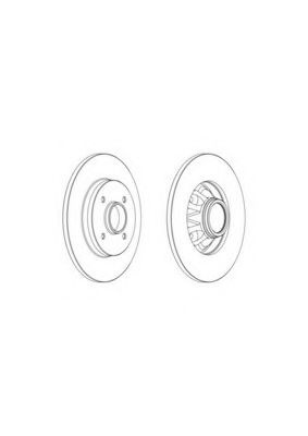 Disc frana PEUGEOT 308 (4A, 4C) (2007 - 2016) FERODO DDF1791C-1 piesa NOUA