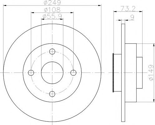 Disc frana PEUGEOT 308 (4A, 4C) (2007 - 2016) TEXTAR 92194103 piesa NOUA
