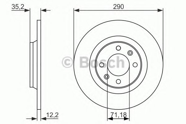 Disc frana PEUGEOT 308 CC (2009 - 2016) BOSCH 0 986 479 118 piesa NOUA