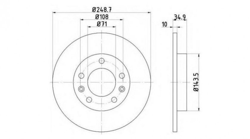 Disc frana Peugeot 308 II 2013-2016 #2 1610761980