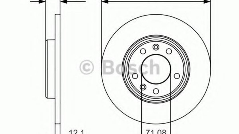 Disc frana PEUGEOT 308 II (2013 - 2016) BOSCH 0 986 479 C24 piesa NOUA