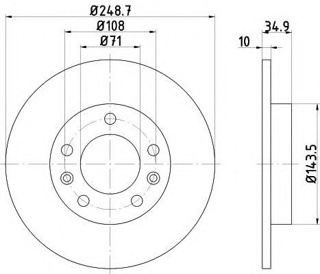 Disc frana PEUGEOT 308 II (2013 - 2016) TEXTAR 92269103 piesa NOUA