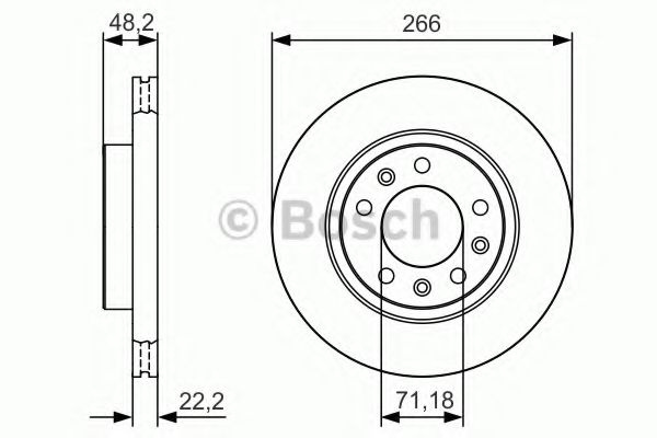 Disc frana PEUGEOT 308 II SW (2014 - 2016) BOSCH 0 986 479 C34 piesa NOUA