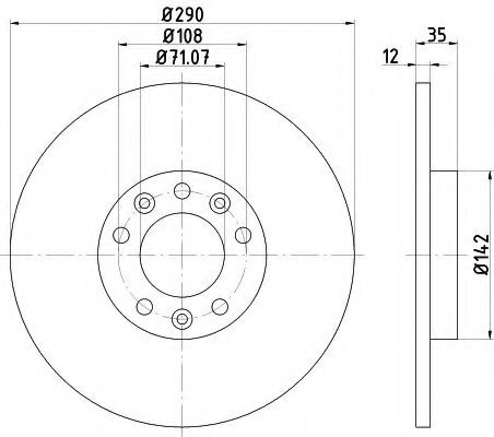 Disc frana PEUGEOT 308 II SW (2014 - 2016) TEXTAR 92267303 piesa NOUA