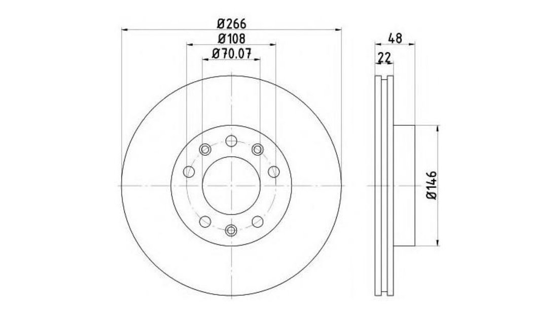 Disc frana Peugeot 308 SW II 2014-2016 #2 1610704680