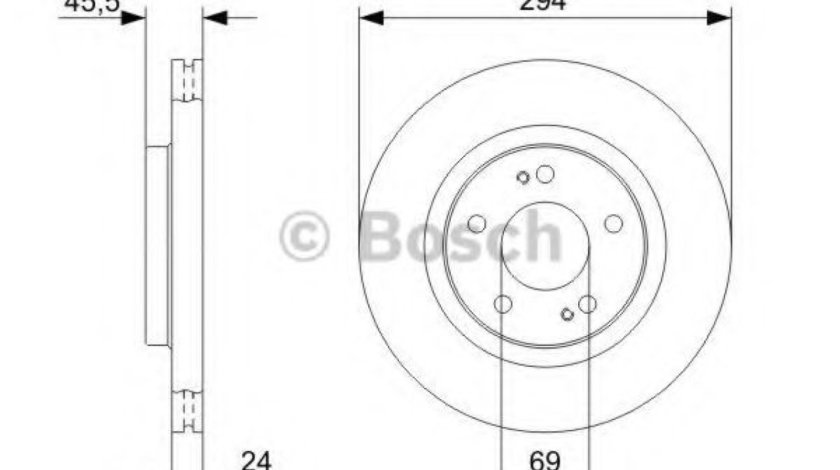 Disc frana PEUGEOT 4007 (GP) (2007 - 2016) BOSCH 0 986 479 372 piesa NOUA