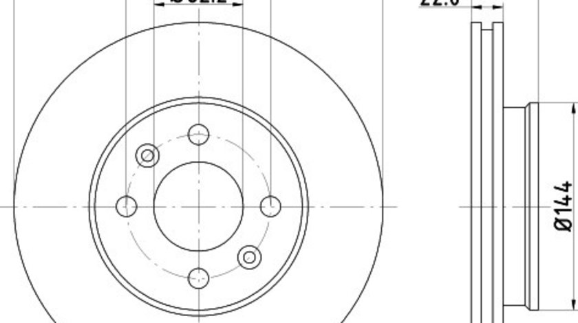 Disc frana PEUGEOT 4007 (GP) (2007 - 2016) KRIEGER 0950004054 piesa NOUA