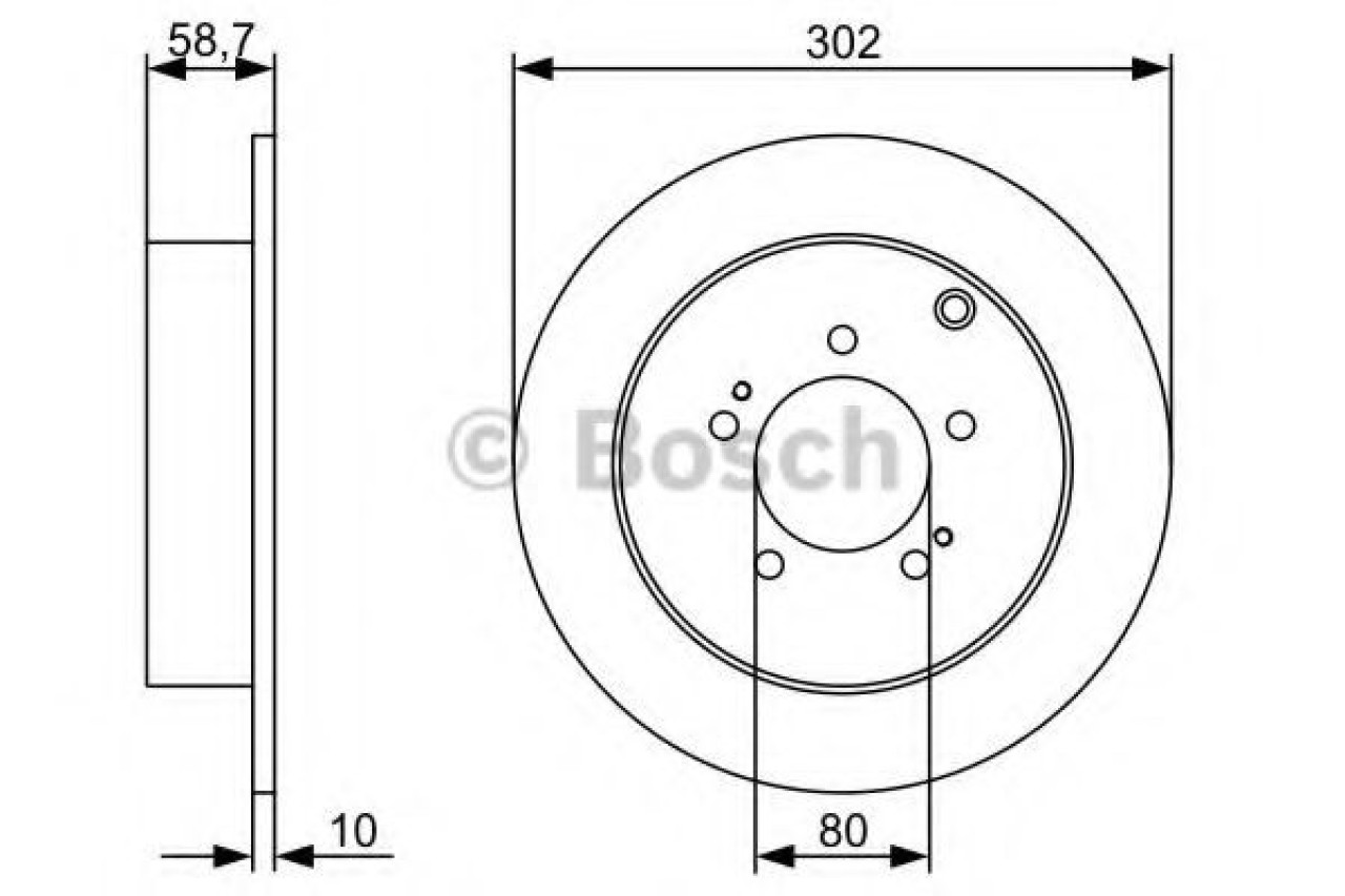 Disc frana PEUGEOT 4008 (2012 - 2016) BOSCH 0 986 479 318 piesa NOUA