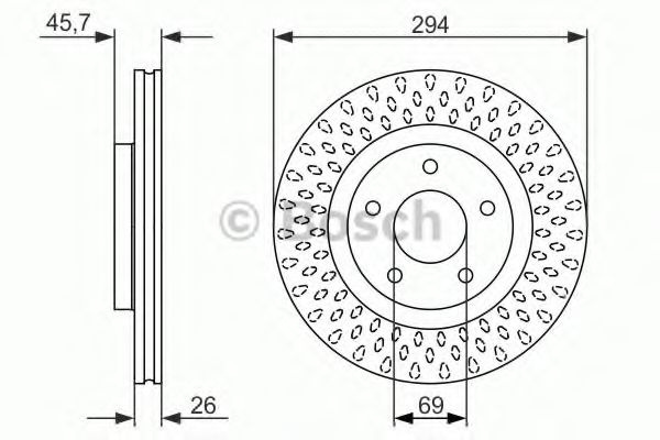 Disc frana PEUGEOT 4008 (2012 - 2016) BOSCH 0 986 479 751 piesa NOUA