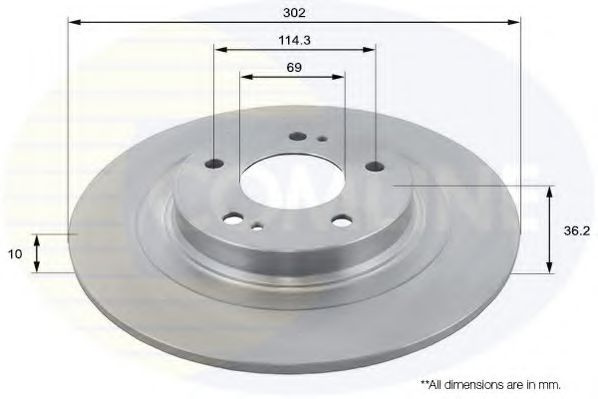 Disc frana PEUGEOT 4008 (2012 - 2016) COMLINE ADC2732 piesa NOUA