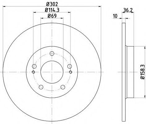 Disc frana PEUGEOT 4008 (2012 - 2016) TEXTAR 92267403 piesa NOUA