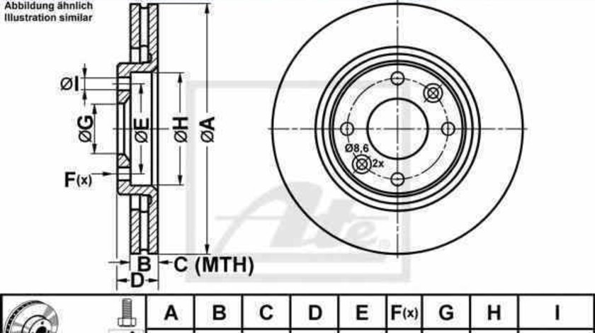 Disc frana PEUGEOT 405 I Break 15E ATE 24.0120-0133.1