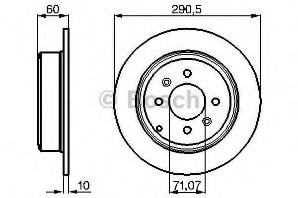 Disc frana PEUGEOT 406 (8B) (1995 - 2005) BOSCH 0 986 478 877 piesa NOUA
