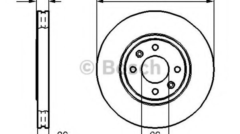 Disc frana PEUGEOT 406 (8B) (1995 - 2005) BOSCH 0 986 478 831 piesa NOUA