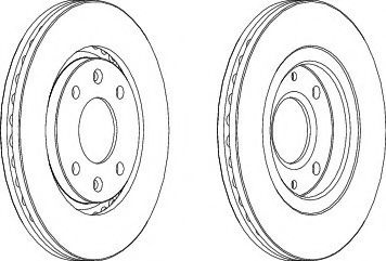 Disc frana PEUGEOT 406 (8B) (1995 - 2005) FERODO DDF870 piesa NOUA