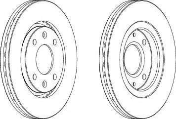 Disc frana PEUGEOT 406 (8B) (1995 - 2005) FERODO DDF870 piesa NOUA