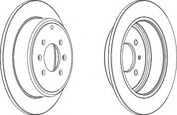Disc frana PEUGEOT 406 Estate (8E/F) (1996 - 2004) FERODO DDF869 piesa NOUA