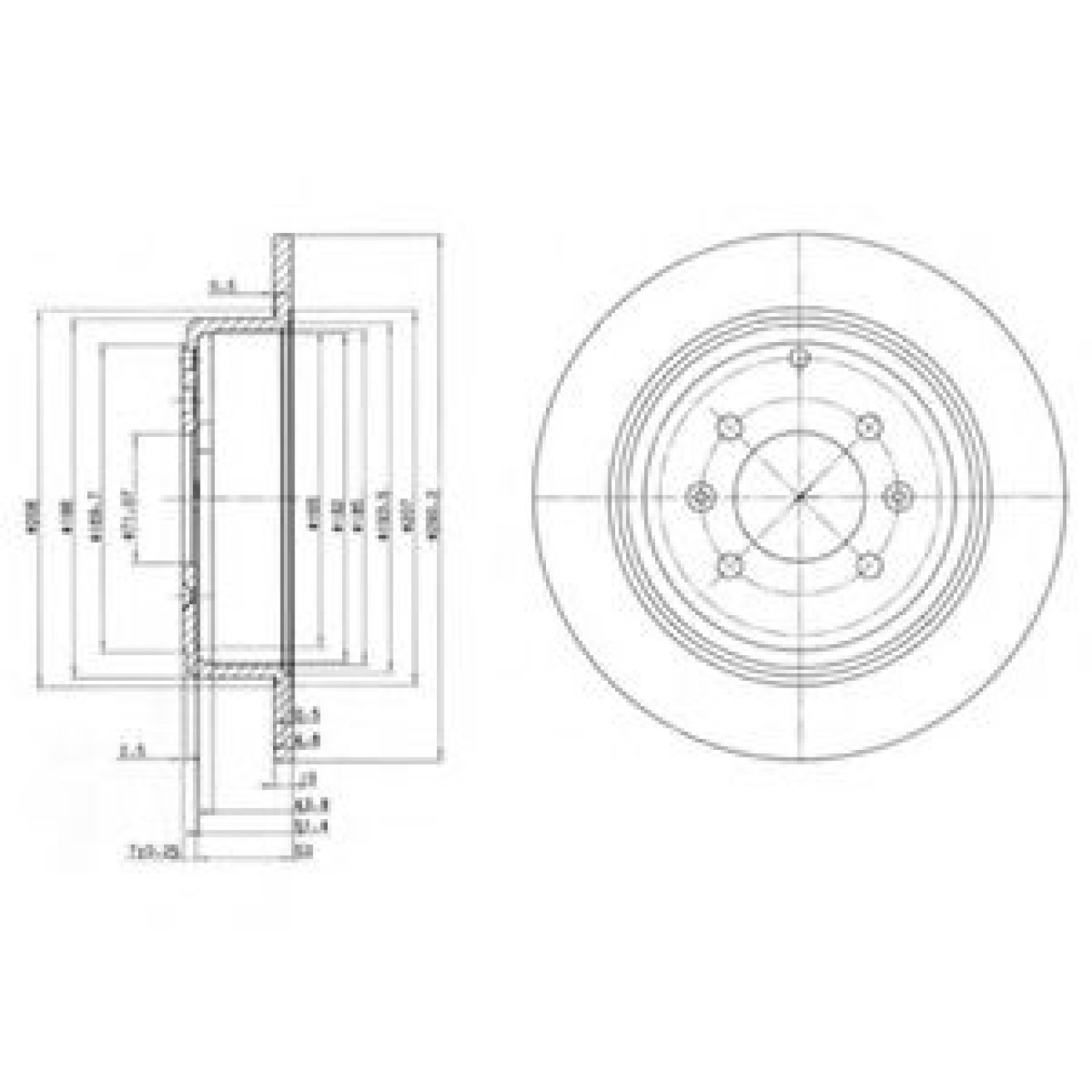 Disc frana PEUGEOT 406 Estate (8E/F) (1996 - 2004) DELPHI BG2873 piesa NOUA