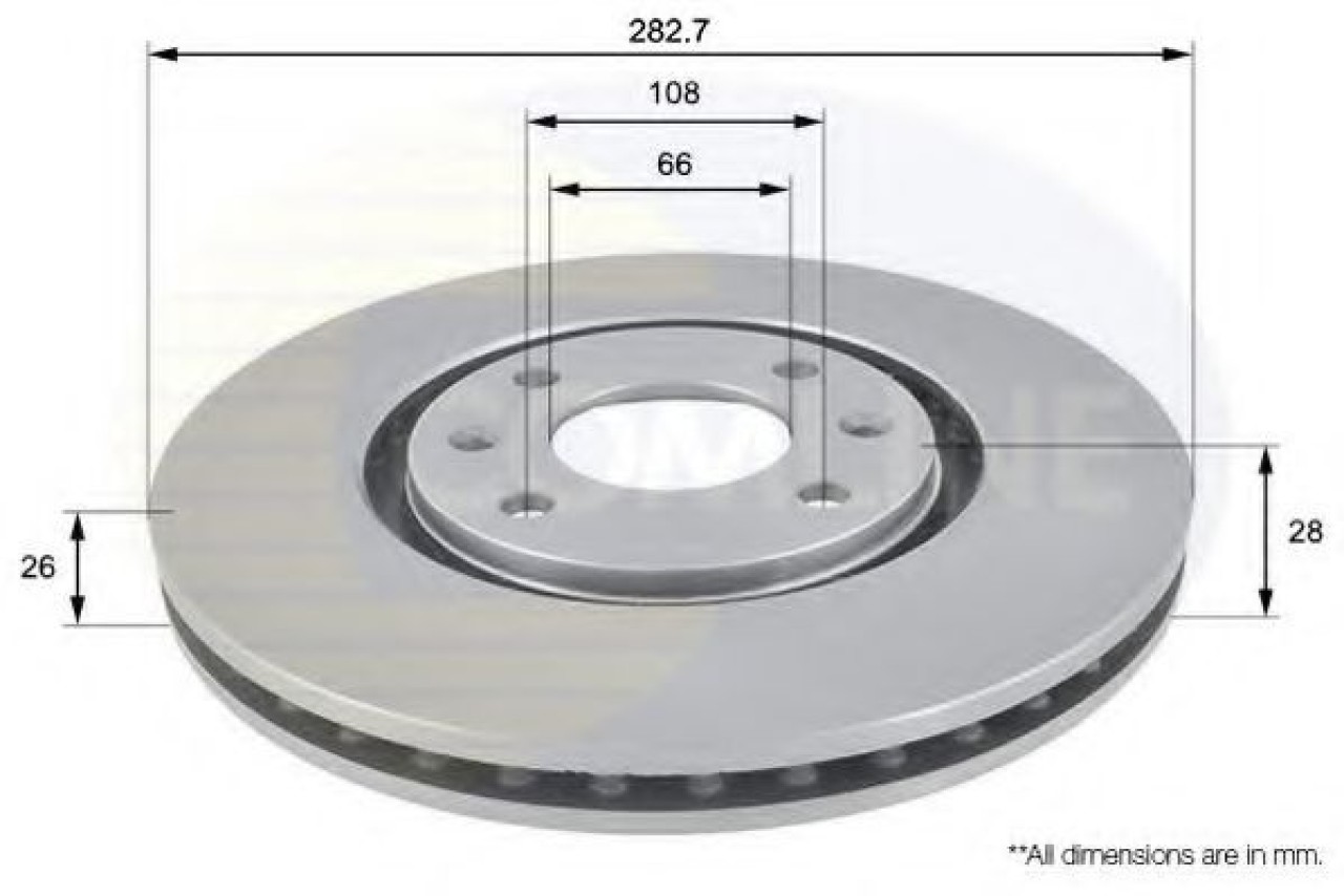 Disc frana PEUGEOT 406 Estate (8E/F) (1996 - 2004) COMLINE ADC1509V piesa NOUA
