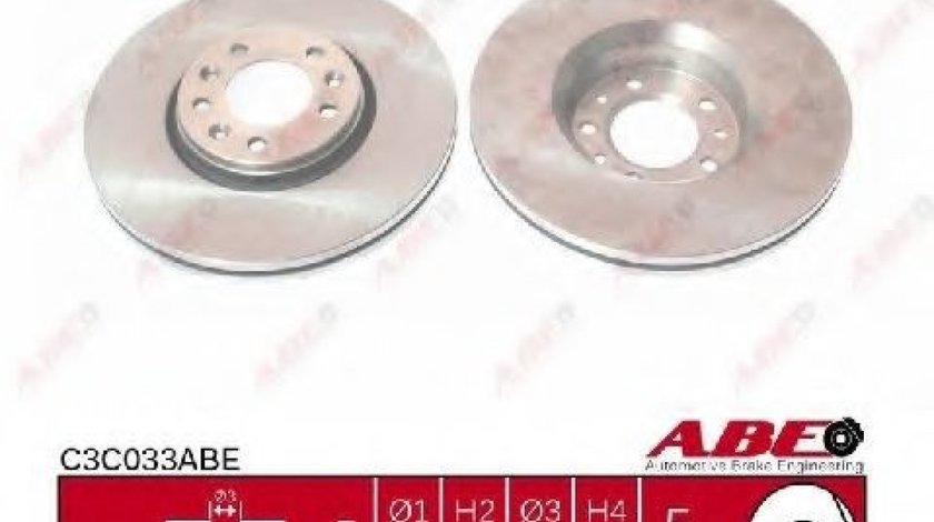 Disc frana PEUGEOT 407 (6D) (2004 - 2016) ABE C3C033ABE piesa NOUA