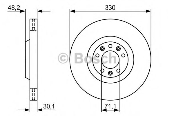 Disc frana PEUGEOT 407 (6D) (2004 - 2016) BOSCH 0 986 479 192 piesa NOUA