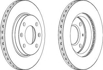 Disc frana PEUGEOT 407 (6D) (2004 - 2016) FERODO DDF154-1 piesa NOUA