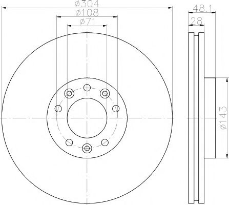 Disc frana PEUGEOT 407 (6D) (2004 - 2016) TEXTAR 92232303 piesa NOUA