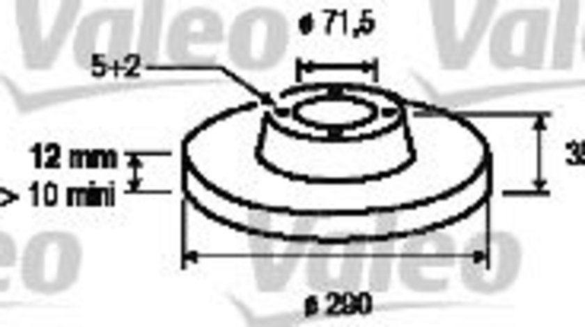 Disc frana PEUGEOT 407 (6D) (2004 - 2016) VALEO 186747 piesa NOUA