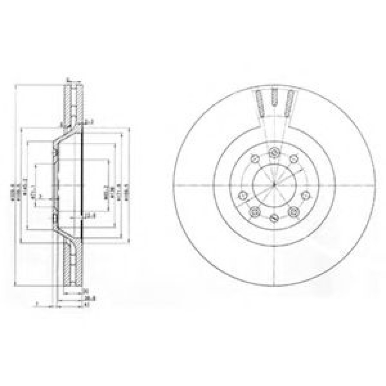 Disc frana PEUGEOT 407 SW (6E) (2004 - 2016) DELPHI BG9844 piesa NOUA